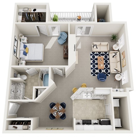 One Bedroom One Bathroom Apartment at Avenues of Lakeshore Apartments
